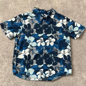 Hawaiian Print Button Down Shirt
